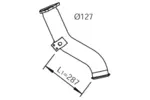 Rura wydechowa DINEX 21292 (Z przodu)