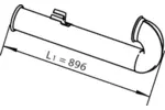 Rura wydechowa DINEX 21789 (Z tyłu)
