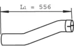 Rura wydechowa DINEX 22261 (W środku)