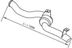 Rura wydechowa DINEX 22610 (Z tyłu)