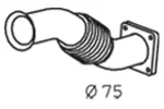 Rura wydechowa DINEX 28211 (Z przodu)