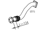 Rura wydechowa DINEX 28213 (Z przodu)
