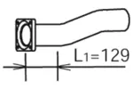 Rura wydechowa DINEX 28215 (W środku)