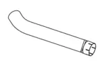 Rura wydechowa DINEX 28796 (Z tyłu)