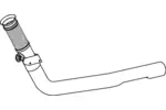 Rura wydechowa DINEX 29005 (Z przodu)