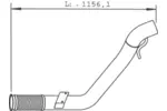 Rura wydechowa DINEX 29259 (Z przodu)