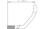 Rura wydechowa DINEX 29266 (Z przodu)