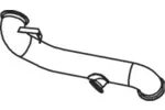 Rura wydechowa DINEX 29283 (Z przodu)