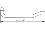 Rura wydechowa DINEX 47104 (Z przodu)