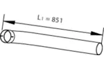 Rura wydechowa DINEX 47190 (W środku)