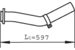 Rura wydechowa DINEX 47260 (Z przodu)