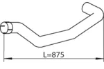 Rura wydechowa DINEX 47529 (W środku)