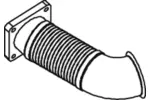 Rura wydechowa DINEX 48126 (Z przodu)