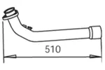 Rura wydechowa DINEX 48155 (Z przodu)