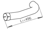 Rura wydechowa DINEX 48202 (Z przodu)