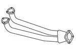 Rura wydechowa DINEX 49293 (Z przodu)