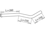 Rura wydechowa DINEX 50259 (Z przodu)