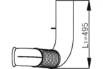 Rura wydechowa DINEX 53127 (Z przodu)