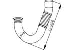 Rura wydechowa DINEX 53142 (Z przodu)