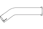 Rura wydechowa DINEX 53772 (Z tyłu)