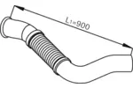 Rura wydechowa DINEX 54104 (Z przodu)