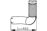 Rura wydechowa DINEX 54110 (Z przodu)