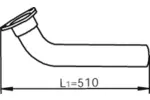 Rura wydechowa DINEX 54171 (Z przodu)
