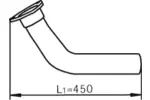 Rura wydechowa DINEX 54177 (Z przodu)
