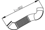 Rura wydechowa DINEX 54197 (Z przodu)