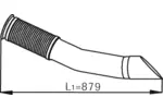 Rura wydechowa DINEX 54244 (Z przodu)