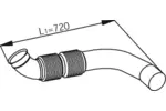 Rura wydechowa DINEX 54245 (Z przodu)
