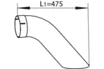 Rura wydechowa DINEX 54668 (Z przodu)