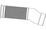 Rura wydechowa DINEX 56131 (Z przodu)