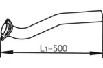 Rura wydechowa DINEX 62115 (Z przodu)