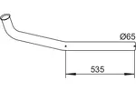 Rura wydechowa DINEX 64235 (Z przodu)