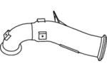 Rura wydechowa DINEX 66134 (Z przodu)