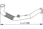 Rura wydechowa DINEX 66139 (Z przodu)
