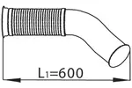 Rura wydechowa DINEX 68090 (Z przodu)