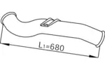 Rura wydechowa DINEX 68238 (Z przodu)