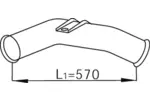 Rura wydechowa DINEX 68241 (Z przodu)