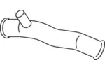 Rura wydechowa DINEX 68258 (W środku)