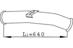 Rura wydechowa DINEX 68264 (Z przodu)