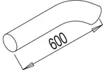 Rura wydechowa DINEX 68600 (Z tyłu)