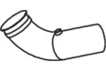 Rura wydechowa DINEX 68624 (Z tyłu)