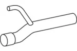 Rura wydechowa DINEX 68705 (Z tyłu)
