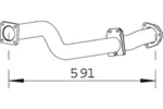 Rura wydechowa DINEX 74120 (Z przodu)