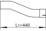 Rura wydechowa DINEX 80163 (W środku)