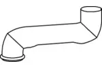 Rura wydechowa DINEX 80554 (Z tyłu)
