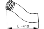 Rura wydechowa DINEX 81132 (Z przodu)