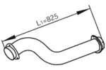Rura wydechowa DINEX 82165 (W środku)